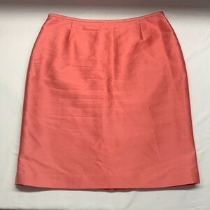 Wool and Silk Blend Skirt Fully Lined Size 8 Colour Peach